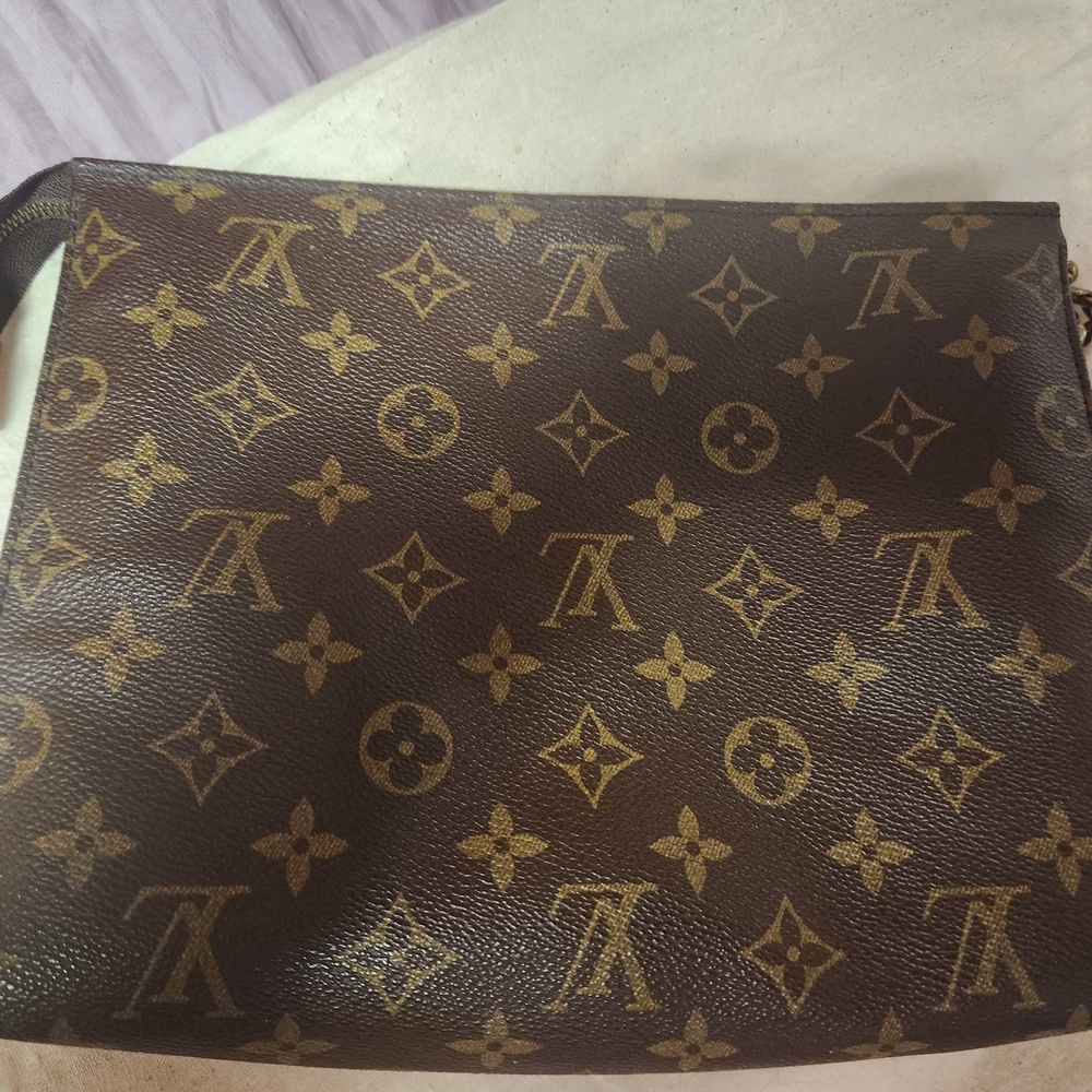 Louis Vuitton Brown Monogram Tolitte Bag/ Clutch